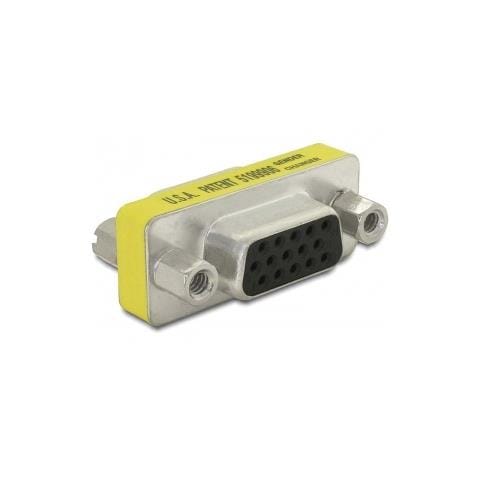 Adapter Gender Changer VGA female-female Sub-D 15 Sub-D 15 Giallo cavo di interfaccia e adattatore - Foto 1