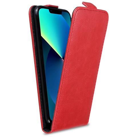 Custodia Compatibile Con Apple Iphone 13 Mini In Rosso Chili - Coperchio Protettivo In Design Flip Realizzato In Finta Pelle Liscia - Foto 1