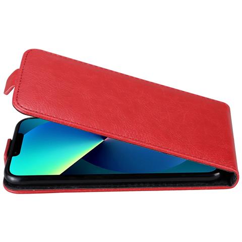 Custodia Compatibile Con Apple Iphone 13 Mini In Rosso Chili - Coperchio Protettivo In Design Flip Realizzato In Finta Pelle Liscia - Foto 8