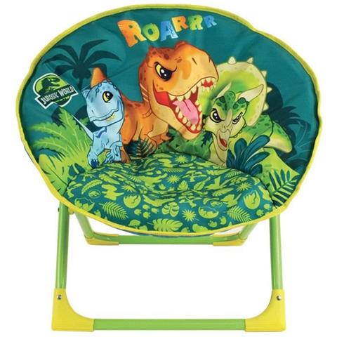 Jurassic World Seduta Dinosauri Lunari - Pieghevole - H. 47 X L. 54 X P. 42 Cm - Per Bambini - Foto 1