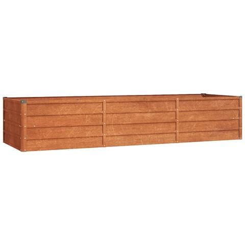 Letto Rialzato da Giardino Ruggine 240x80x45 cm Acciaio Corten - Foto 2