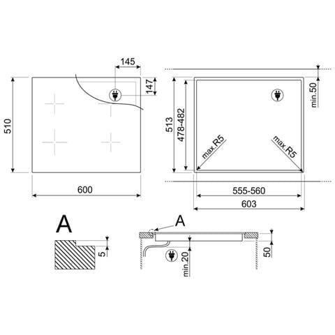 Piano Cottura SIB2641D Induzione 4 Zone Cottura 60 Cm Colore Nero - Foto 5