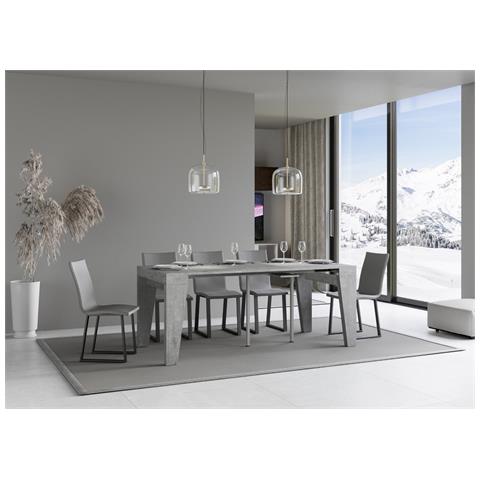 Consolle Allungabile 90x40/300 Cm Naxy - Cemento - Foto 2