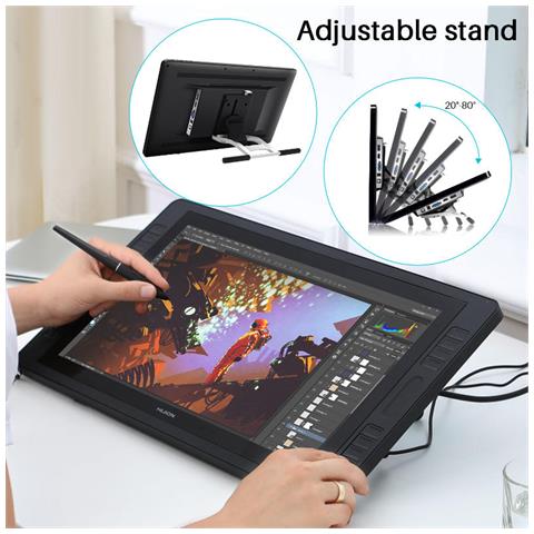 Kamvas Pro 20 tavoletta grafica Nero 5080 lpi (linee per pollice) 434,88 x 238,68 mm USB - Foto 2