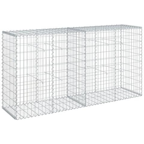 Cesto Gabbione Con Copertura 200x50x100 Cm In Ferro Zincato - Foto 2