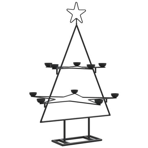 Albero Di Natale Decorativo In Metallo Nero 75 Cm - Foto 2
