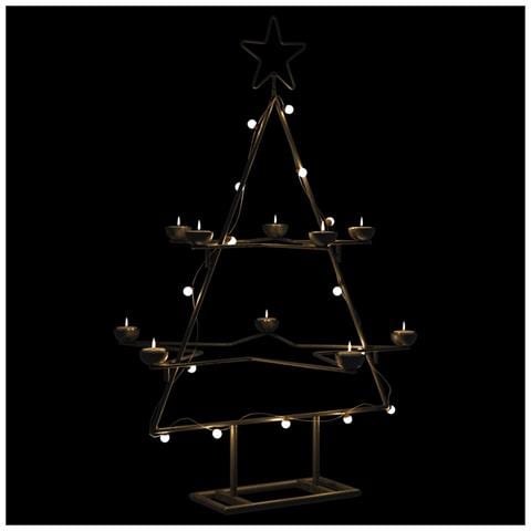 Albero Di Natale Decorativo In Metallo Nero 75 Cm - Foto 1