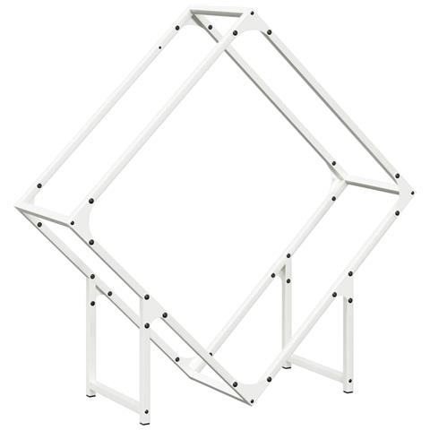 Rastrelliera per Legna da Ardere Bianca 80x25x80 cm - Foto 1