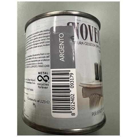 Novecento Paint - Pittura Gessosa Ml 125 Argento - Foto 2