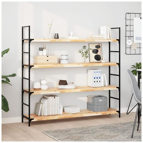 Piano Per Tavolo 120x30x4 Cm Rettangolare Legno Massello Acacia - Foto 3