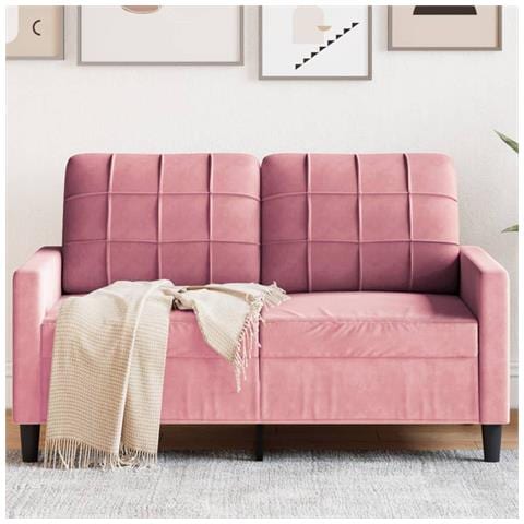 Divano A 2 Posti Rosa 120 Cm In Velluto - Foto 1