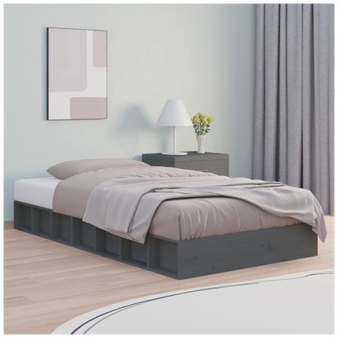 Giroletto Grigio 75x190 Cm Small Single In Legno Massello - Foto 8