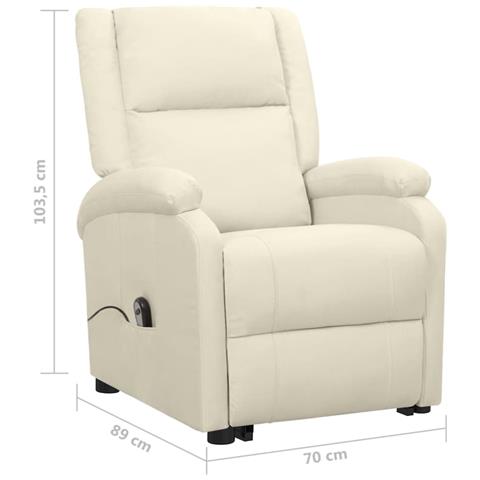 Poltrona Alzapersona Crema In Tessuto - Foto 8