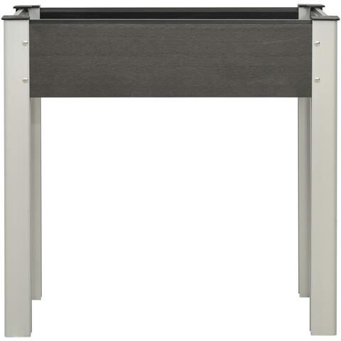 Lusso Casadino -  Fioriera Rialzata Da Giardino 75x40x75 Cm In Wpc Grigio - Foto 1