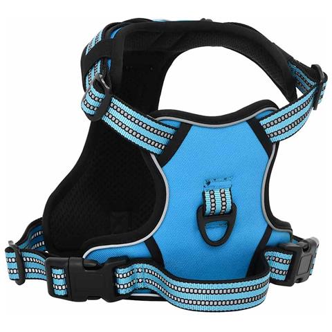 Pettorina per Cani con Guinzaglio e Collare Regolabile Blu M - Foto 2