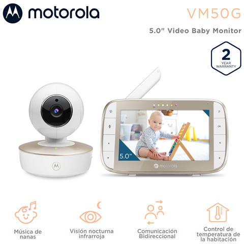 Baby Monitor  Vm50g Con Telecamera – Schermo A Colori Da 5"", Visione Notturna, Zoom Digitale, Conversazione Bidirezionale, Sensore Di Temperatura, Microfono Ad Alta Sensibilità, Portata Fino A 300 Metri - Foto 2