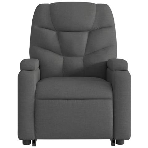 Poltrona Alzapersona Massaggi Reclinabile Grigio Scuro Tessuto - Foto 9