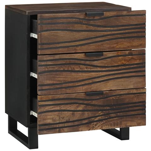 Mobile per Comodino 50x33x60 cm Legno Massello di Mango & Legno Ingegnerizzato - Foto 2