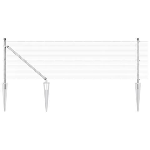 Set di Pali per Recinzione Set di 2 Acciaio zincato 25 x 0.5 m - Foto 1