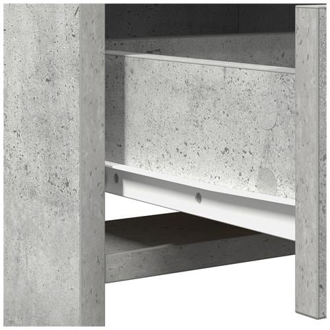 Set da Toeletta 3 Pezzi  in Legno Ingenerizzato Grigio Cemento - Foto 9