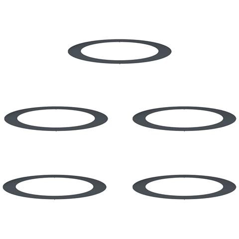 Anelli di Albero Piatto 5 pcs Antracite Ø90 / 120 cm Acciaio - Foto 1