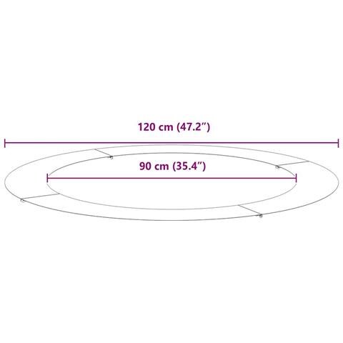 Anelli di Albero Piatto 5 pcs Antracite Ø90 / 120 cm Acciaio - Foto 8
