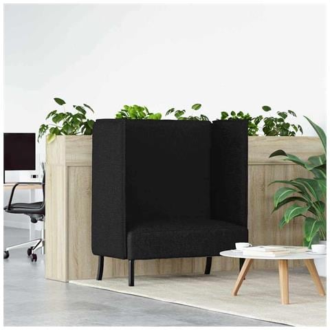 Divano alto Nero 109 x 56 x 121 cm Tessuto - Foto 2