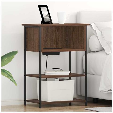 Armadio da Notte Rovere marrone 55 x 31 x 76 cm - Foto 2