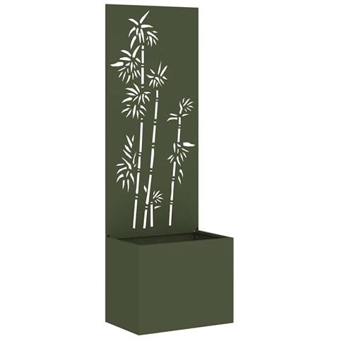 Vaso da Giardino con Pannello Decorativo Oliver verde - Foto 1