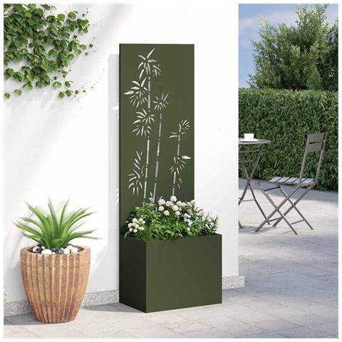 Vaso da Giardino con Pannello Decorativo Oliver verde - Foto 2