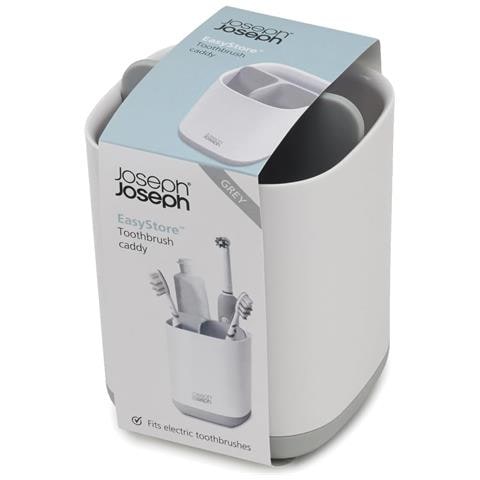 Portaspazzolini Easystore Grigio Chiaro Organizzatore Compatto Base Antiscivolo Materiali Resistenti Ideale Per Piccoli Bagni - Foto 5