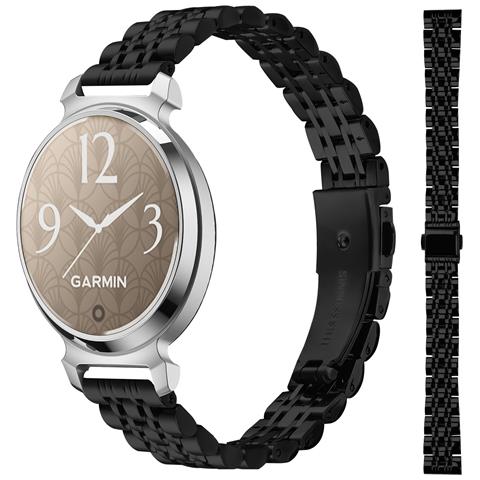 Elegante Cinturino In Acciaio Inossidabile A Sette Perline Compatibile Con Garmin Lily 2 Black - Foto 1