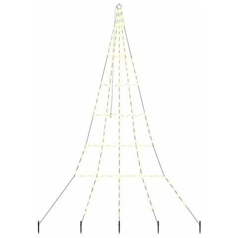 Albero di Natale LED con picchetti per il terreno Bianco caldo - Foto 1