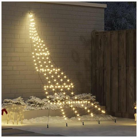 Albero di Natale LED con picchetti per il terreno Bianco caldo - Foto 2