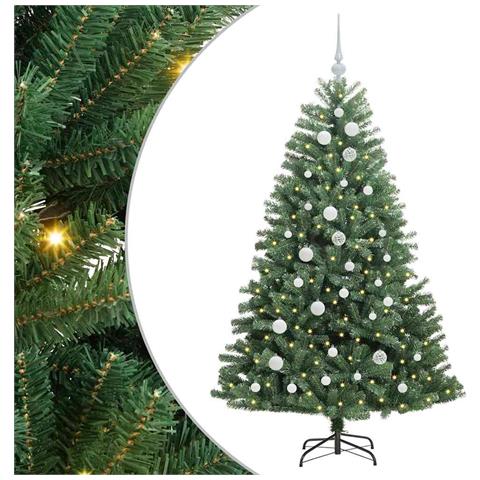 Albero di Natale Artificiale con Rami Pieghevoli Verde 150 cm - Foto 1
