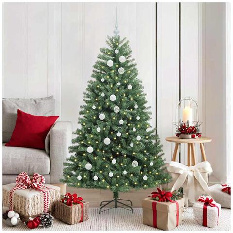 Albero di Natale Artificiale con Rami Pieghevoli Verde 150 cm - Foto 2