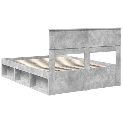 Struttura del letto Calcestruzzo 140 x 190 cm Pino massello - Foto 9