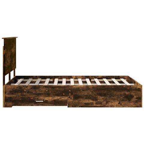 Struttura del letto Rovere fumé 120 x 200 cm Legno multistrato - Foto 9