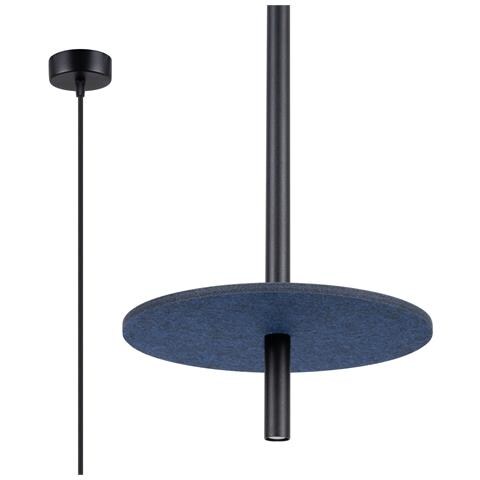 Lampada A Sospensione Feltro 1 Nero /navy Sl. 1881 - Moderno Lampada A Sospensione Blu Navy /nero 126x30x30 Cm - Foto 1