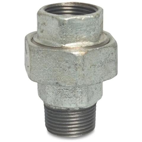 Raccordo Filettato In Ghisa Malleabile  1 1/4  Ig/ag  Zincato - Foto 1