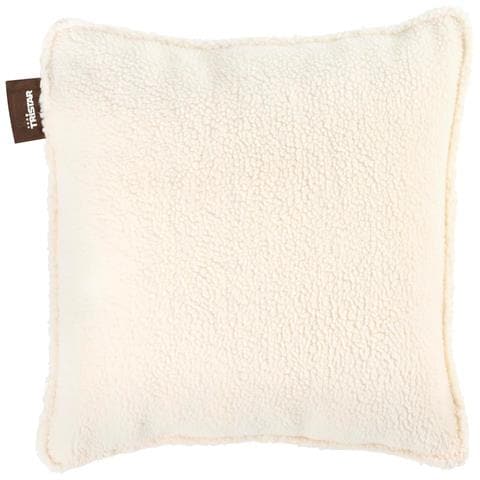 Cuscino Riscaldante Senza Fili, 45x45 Cm, Powerbank 5.000 Mah, 3 Livelli Di Calore, 120 Min Di Autonomia, 10 Min Riscaldamento, Rivestimento Lavabile, Beige - Foto 1