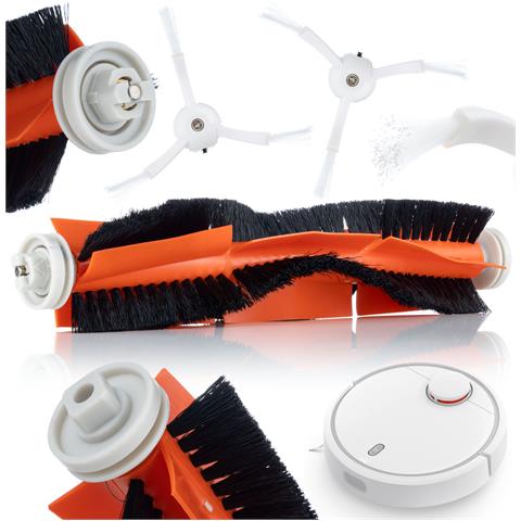 Set Di Ricambio Per Xiaomi Mi Vacuum - Spazzola Rotante + 2 Spazzole Laterali | Compatibile Con Mijia, Roborock S50-s6 Maxv | Alta Qualità - Foto 1