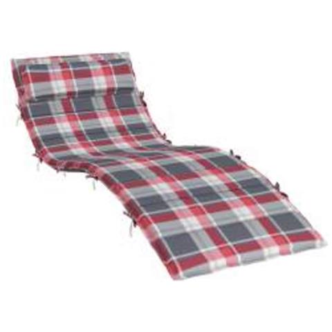 Cuscino per Lounger Sole Plaid Rosso e grigio 178 x 60 x 4 cm - Foto 1