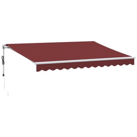 Tenda da Sole Retrattile Automatica con LED Bordò 350x250 cm - Foto 1