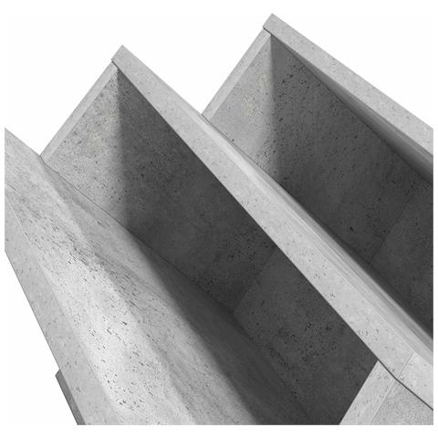 Scaffale per riviste Grigio Concretè 53 x 40 x 28.5 cm - Foto 9