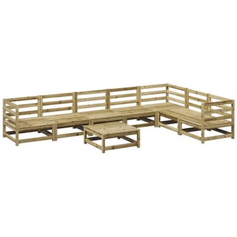 Set Divani da Giardino 8 pz in Legno Impregnato di Pino - Foto 1