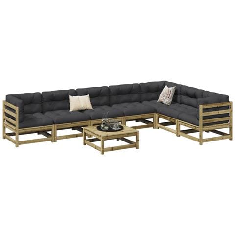 Set Divani da Giardino 8 pz in Legno Impregnato di Pino - Foto 2