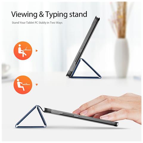 Cover per Tab K10 (2nd Gen) - Pelle /PU, Blu, Auto Wake /Sleep - Foto 4