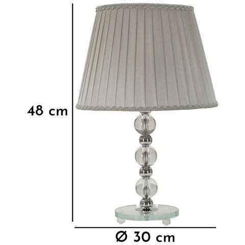 Lampada Da Tavolo Vkh156-argento-metallo-30x30x48 Cm - Foto 7