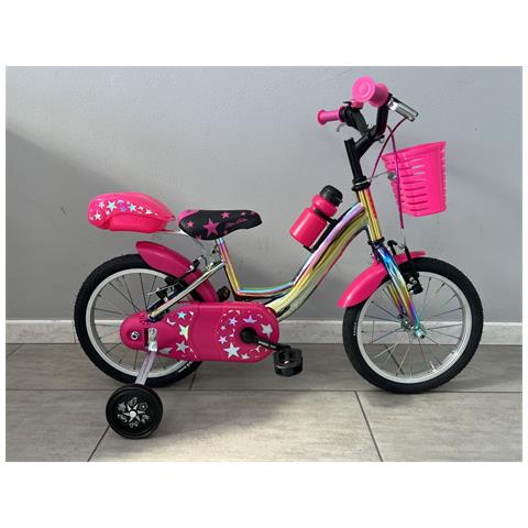 Bici Bimba Da Passeggio Misura 14 Telaio Cromatizzato Multicolore Modello Starcolor 1v Bicicletta Bambina Nuovo Modello - Multicolore - Foto 1